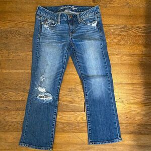 American Eagle Stretch Vintage Flare Distressed Jeans Size 2